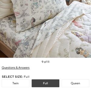NWT Pottery Barn Disney Princess Heritage Organic Sheet Set - Retail $129